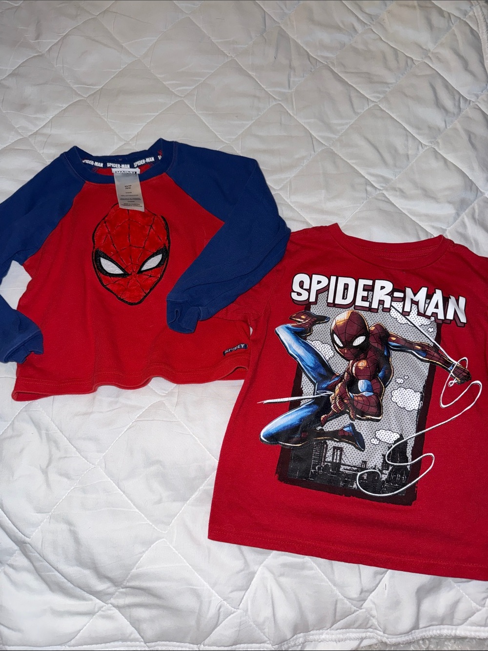 4-5 T Spider-Man Red & Blue Kids short & Long Sleeve t shirts